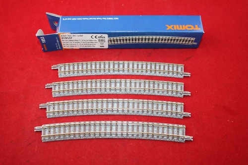 Tomix 1853 (971853) Fine Track Spur N 4 x gebogenes 15° R 541 mm Holzschwelle | Zustand: Neu