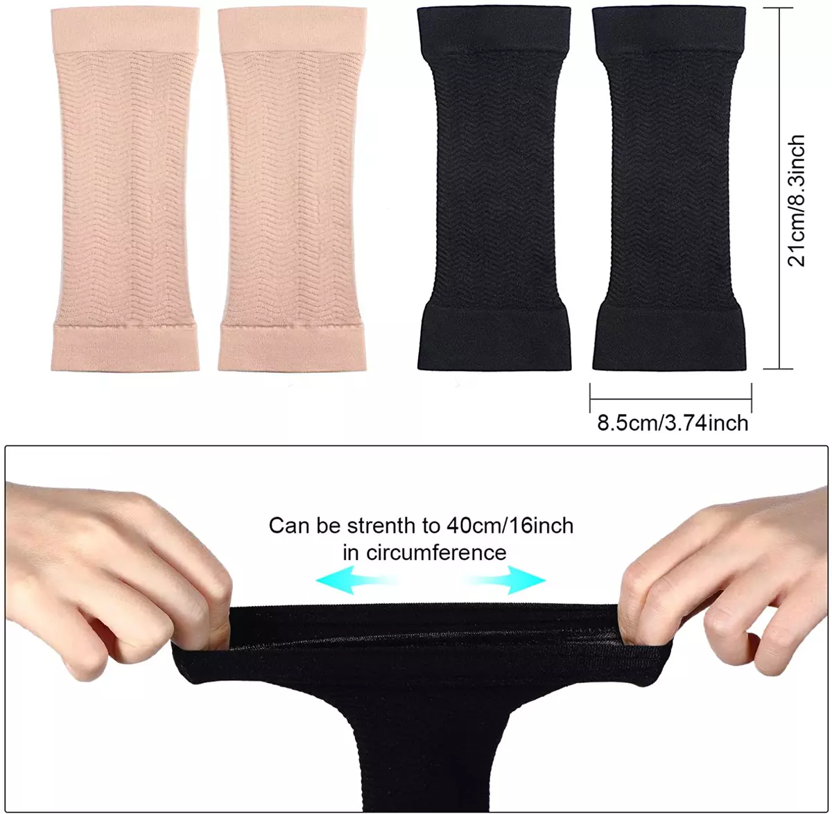 2Pairs Arm Shapers for Plus Size Women Upper Arm Sleeves Slimming