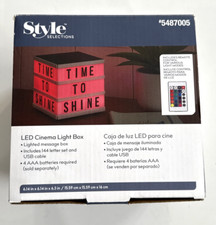 Styles Selection LED Cinema Light Box with 144 Letters , size 6 x 6 x 6 NEW