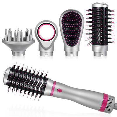 Four-in- Hot  Comb Home Use Straight Hair Curly Hair Blow Dryer Comb Y7P9