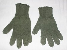 Green Wool Glove Inserts Men  s Women  s Two Sizes Same Hand Craft Repurpose