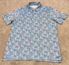Vineyard Vines Performance Polo Shirt Men's Large Print All Over Sailfish Golf