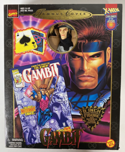 X-Men Famous Covers Gambit 8" Action Figure Marvel Comics 1999 ToyBiz NIB - Picture 1 of 5