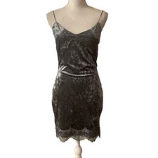 GUESS Blue Crush Velvet Lace Slip Cocktail Cami Spaghetti Strap Dress Size Small