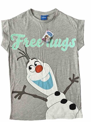 Primark Frozen Olaf Free Hugs Damen-T-Shirt UK 8 BRANDNEU MIT ETIKETT