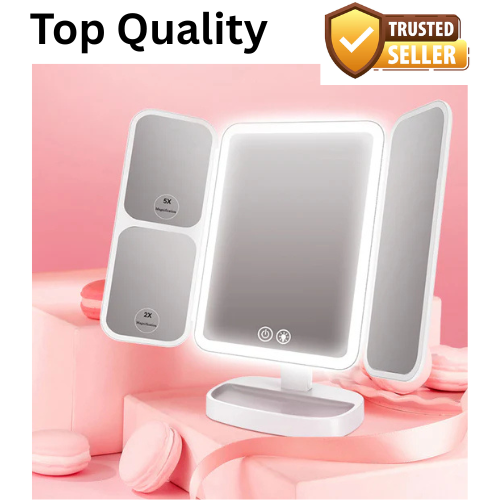 Easehold Venus Air - Tri-Fold Ultra-Thin LED Makeup Mirror White Dimmin - Picture 1 of 7