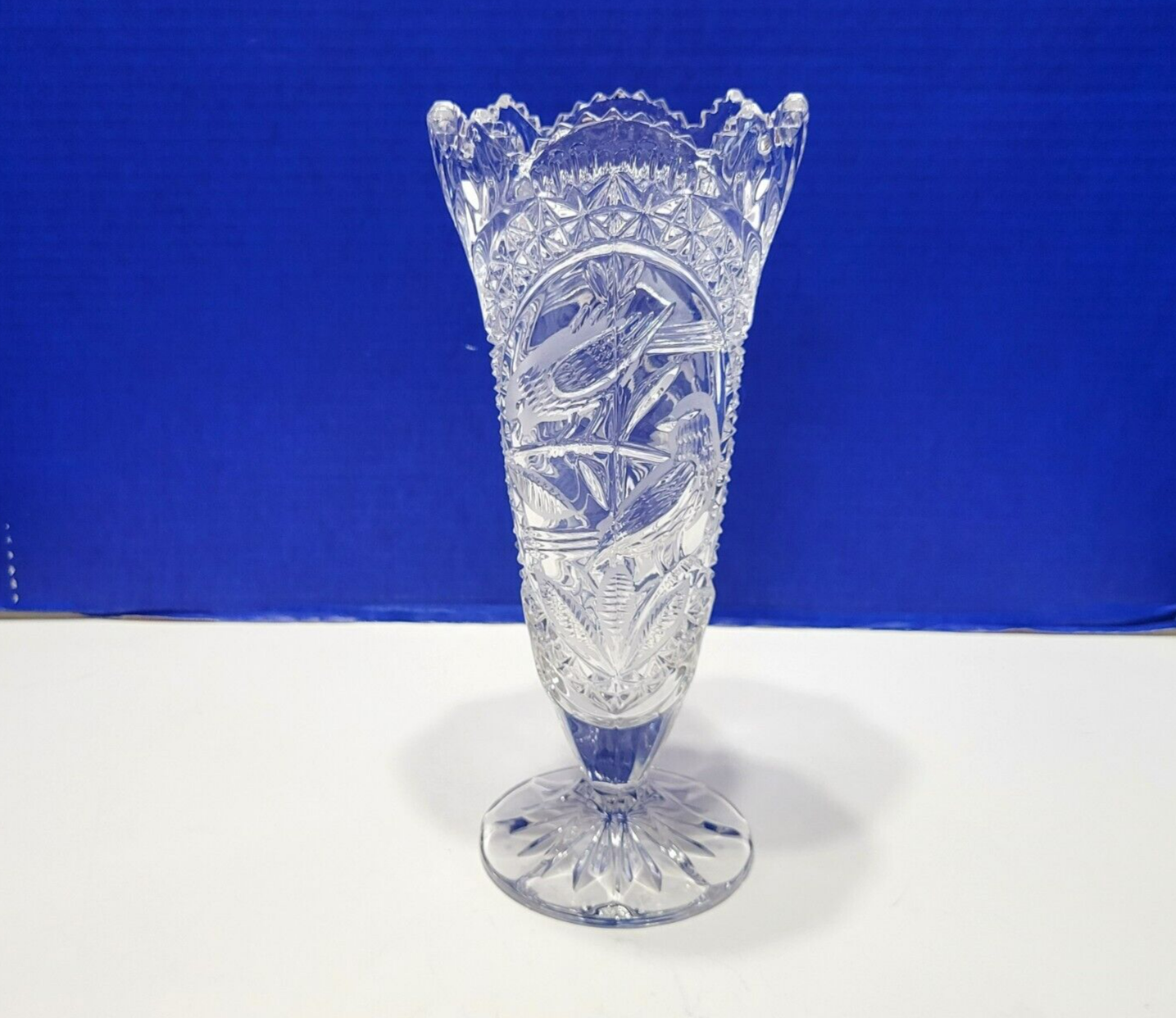 Vintage Hofbauer Byrdes Large Crystal Vase eBay