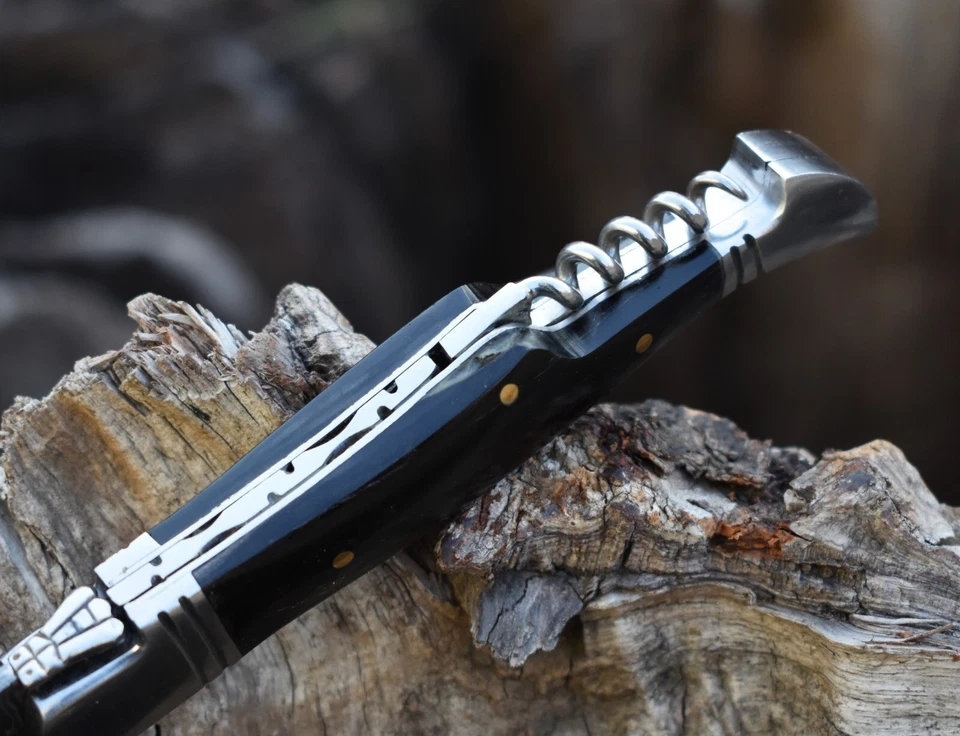 Дамаск ручной работы laguiole складной нож карманный нож кемпинг охотничий нож Pouc - Изображение 3 из 4