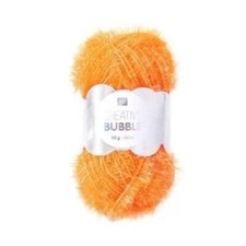 Knitting Wool Creative Bubble Sponge Bright Coloured Washable Yarn Neon Orange
