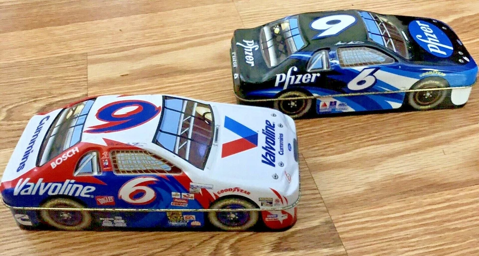 Juego de 2 latas vacías Nascar Mark Martin Valvoline Pfizer Palmer Foto 2 de 4