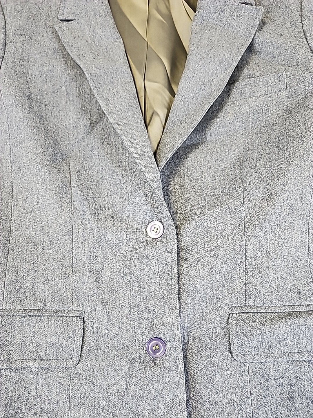 Pendleton Blazer Jacket Virgin Wool Solid Gray 2 … - image 2