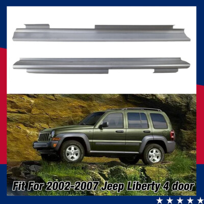 TIEWARDS 2Pcs Slip-on Rocker Panel Fit For 2002-2007 Jeep Liberty 4 door