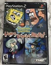 SpongeBob SquarePants: Lights Camera Pants PS2 (PlayStation 2, 2005) CIB Tested
