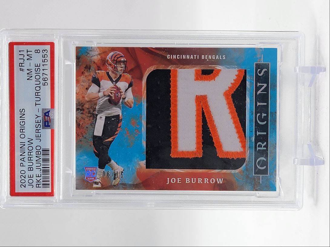 Joe Burrow Panini Origins Rookie Jumbo Jerseys #RJJ1 Turquoise