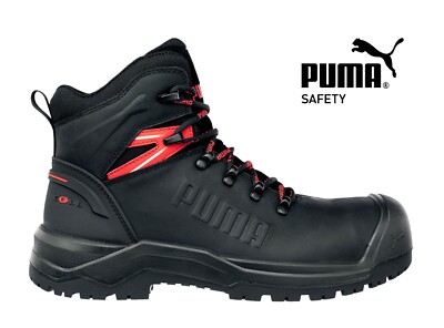 PUMA Sicherheitsschuhe S3 IRON HD BLACK MID 632740 Arbeitsschuhe Stiefel 