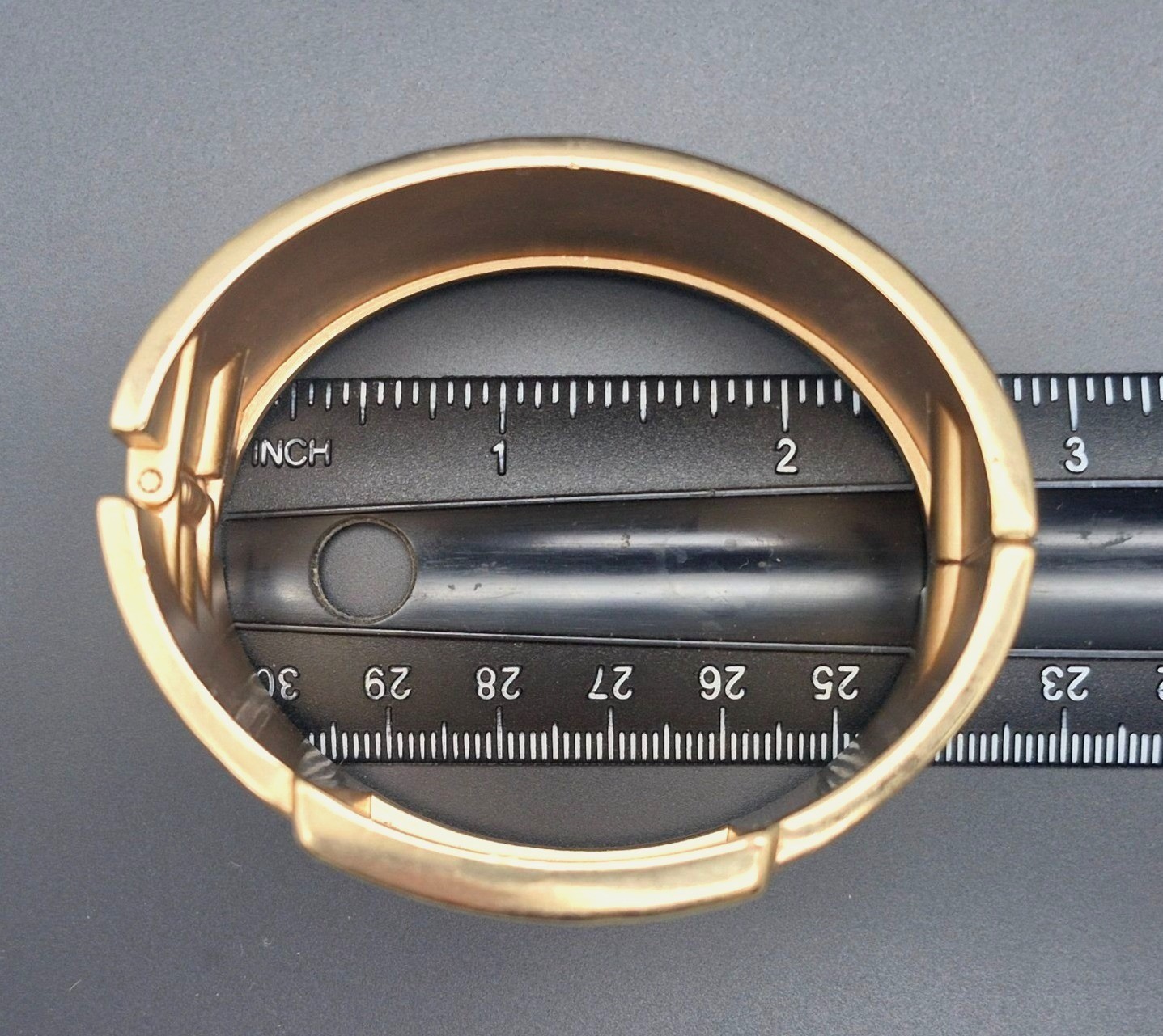 Chico's Wide Statement Hinged Bangle Bracelet Ham… - image 9