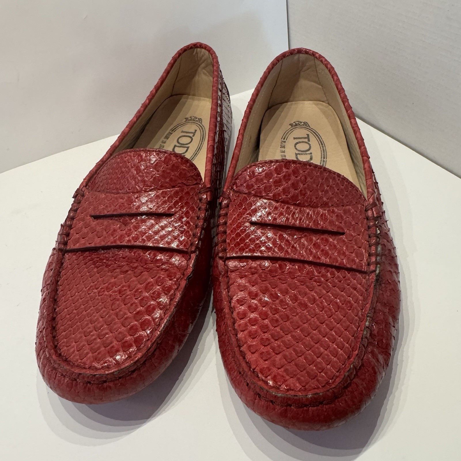 Rare Genuine Python Tod’s Gommino Loafers Size 35… - image 1