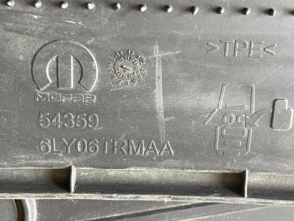 2019-24 DODGE Ram 1500 Limited Crew RUBBER ALL WEATHER Rear Floor Mat OEM MOPAR - Image 4 of 4