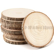 10 PCS 910 Inch Large Natural Wood Slices For Centerpieces Rustic Round Hub