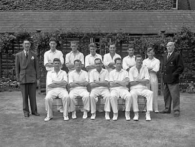 Glamorgan Team group Mr H Jeffries Jeff Jones Brian Ginger Evans A- Old Photo