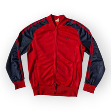 Vintage 70/80s Adidas ATP Ventex Red Track Jacket, Holes