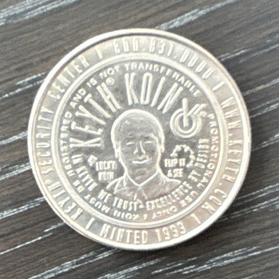 1999 ''Lucky Koin'' promotional token from Keyth Security Systems
