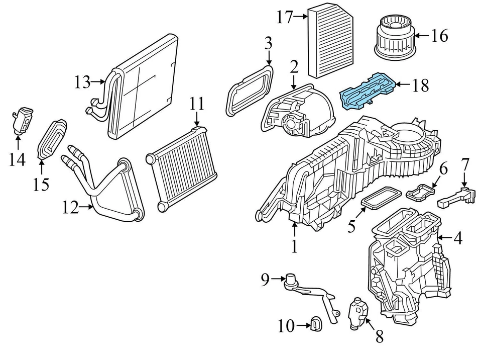 Mercedes-Benz C63 AMG S 2015-2021 2023 - Cubierta de filtro de aire de cabina 2058307200 Foto 3 de 4