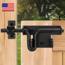 Slide Bolt Gate Latch for Wooden Fence, Sliding Bolt Gate Latch Door Lock Hardwa