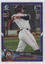 2018 Bowman Chrome Prospects Purple Refractor /250 Christopher Torres Chris 1s8