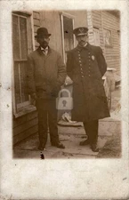 1910s Asbury Park Police Officer Cop Badge RPPC Photo Postcard COPY