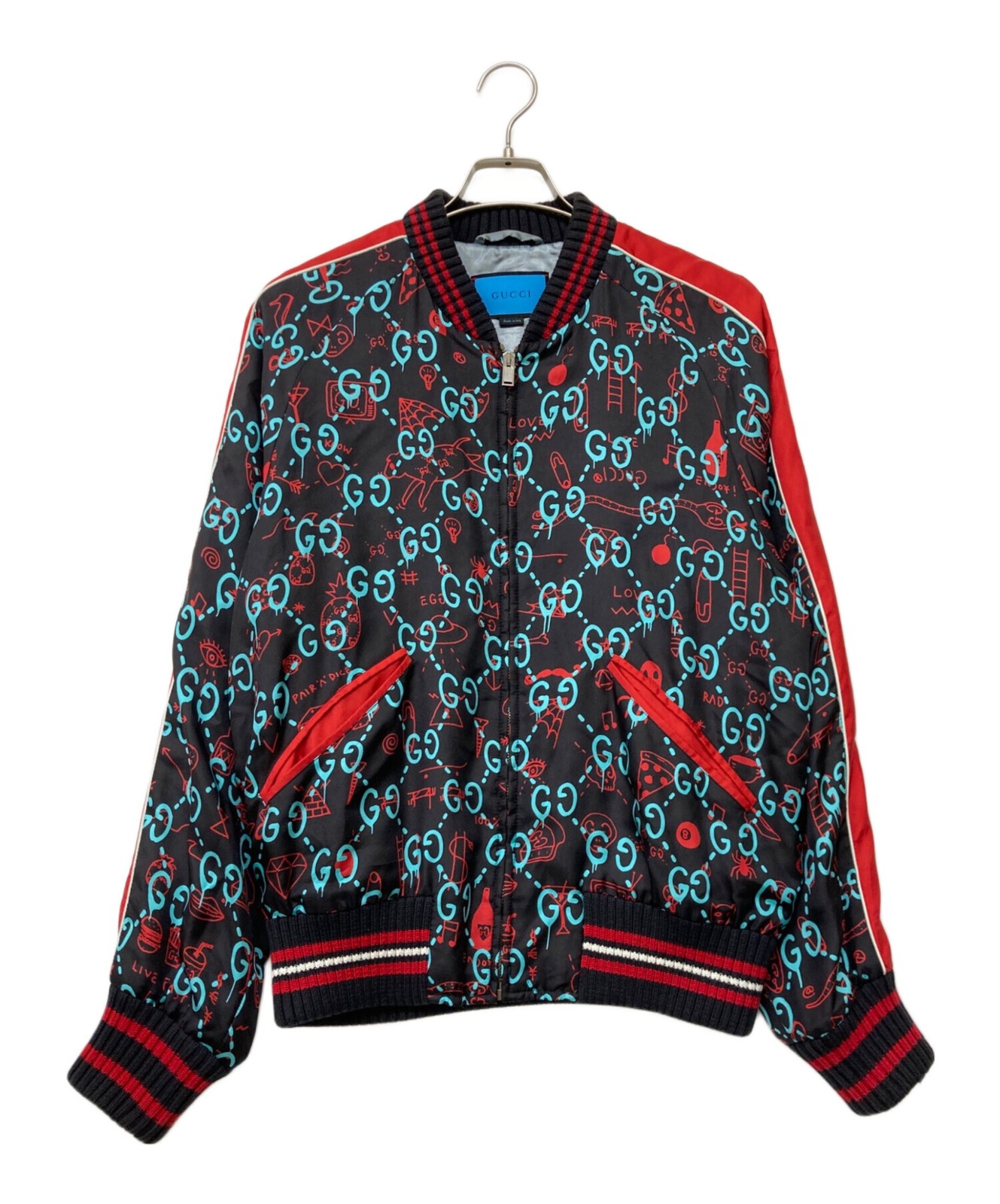GUCCI Ghost GG Print Raglan Sleeve Jacket M Size Black 448545 Z669B From Japan thumbnail 11