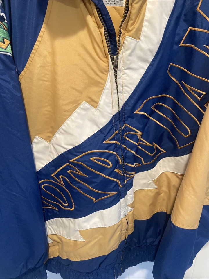 Vintage Notre Dame Fighting Irish Nutmeg Mills Jacket Coat Full Zip w/hood Large - Image 3 of 4