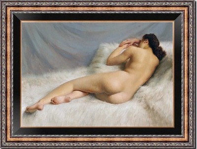 Handmade Original Oil Painting art chinese female nude girl on canvas 24''x36''