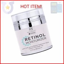 Radha Beauty Moisturizing Miracle Retinol Cream for Face - with 2.5% Retinol, Hy