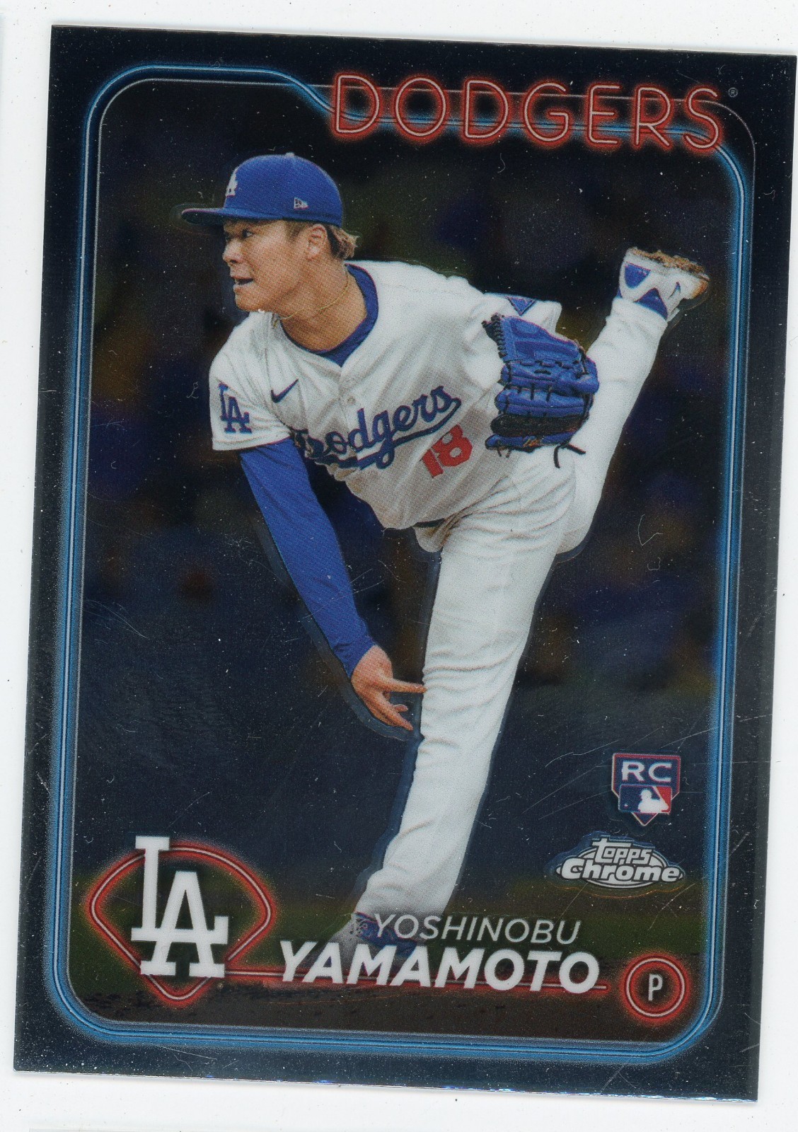 2024 Topps Chrome - Yoshinobu Yamamoto #18 RC Dodgers