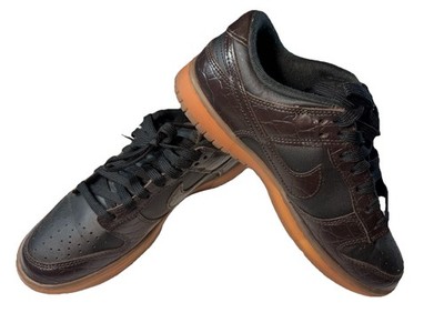 Nike Dunk Low SE Chocolate Croc Leather Croc Print Gum Sole DV1024-010