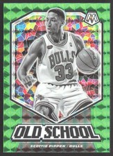 Scottie Pippen 2019-20 Panini Mosaic Old School Mosaic Green #11 Chicago Bulls
