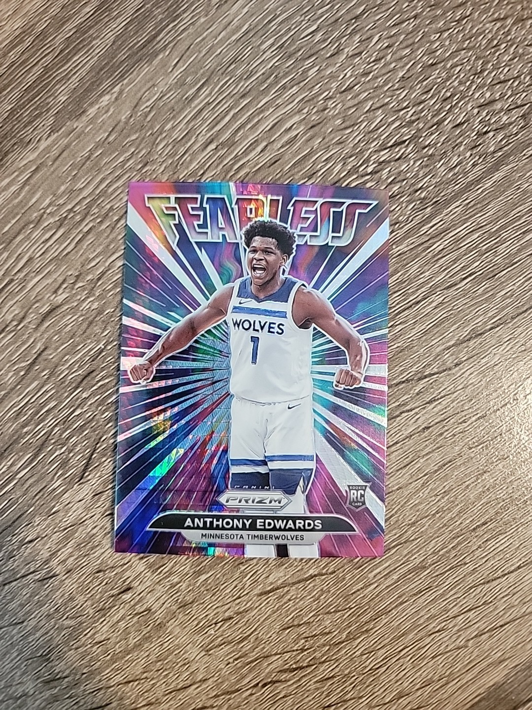 2021-22 Panini Prizm - Anthony Edwards #15 Fearless Hyper Parallel (RC)