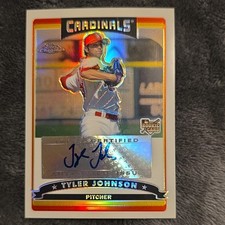 Topps 2006 Chrome Tyler Johnson #344 Rookie Autograph Refractor Cardinals /500