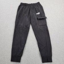 Puma Joggers Mens Medium Black Logo Graphic S...
