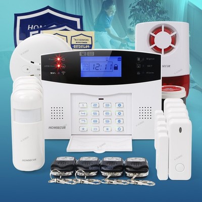 HOMSECUR APP Controlled Wireless WIFI 4G GSM SMS Autodial Home Alarm System