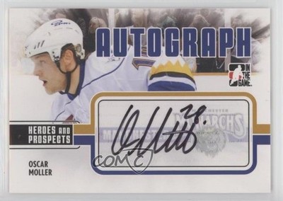 2009-10 ITG Heroes and Prospects Oscar Moller #A-OM Auto 2d8
