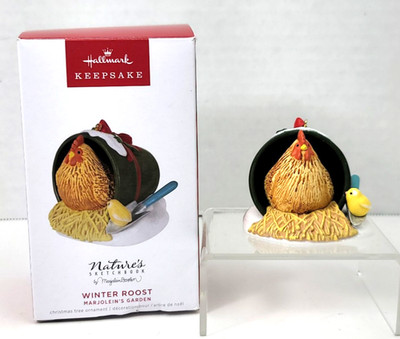 Hallmark 2022 Winter Roost Ornament Marjoleins Garden 9th in Series Chicken