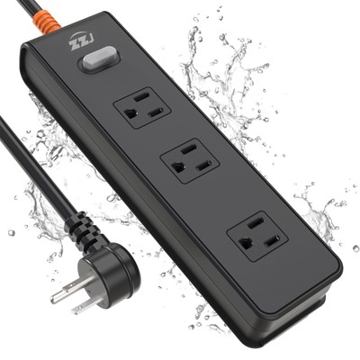 Outdoor Power Strip Weatherproof, IPX6 Waterproof Surge Protector with 3 Wide Ou