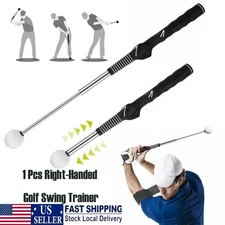 Retractable Golf Swing Training Aid Golf Grip Trainer Indoor Warm-up Practice US