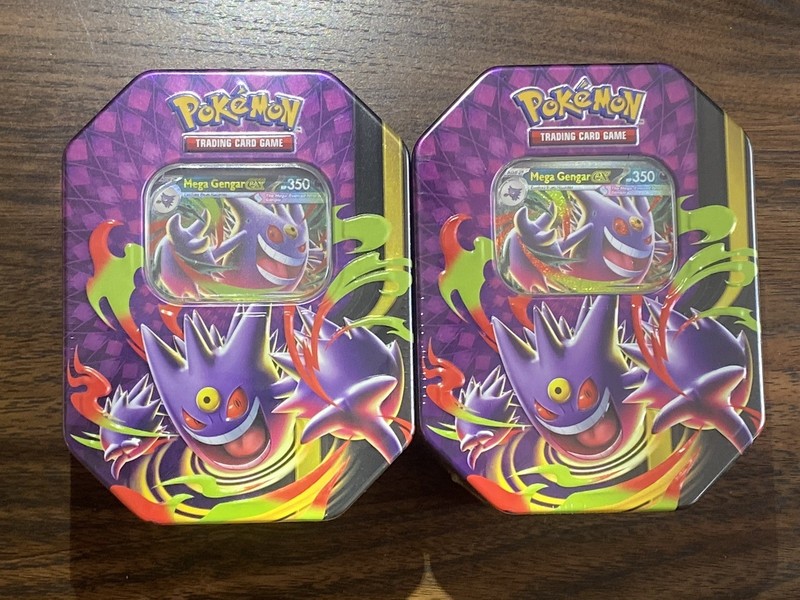 Pokemon TCG: x2 Mega Mega Moonlit Tin Mega Gengar Ex Promo | Factory Sealed