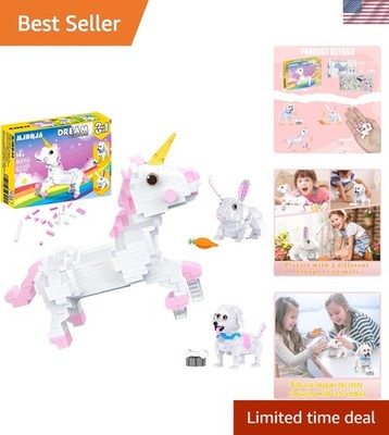 Micro Mini Unicorn to Dog and Bunny Building Blocks - Creative Toy for Kids