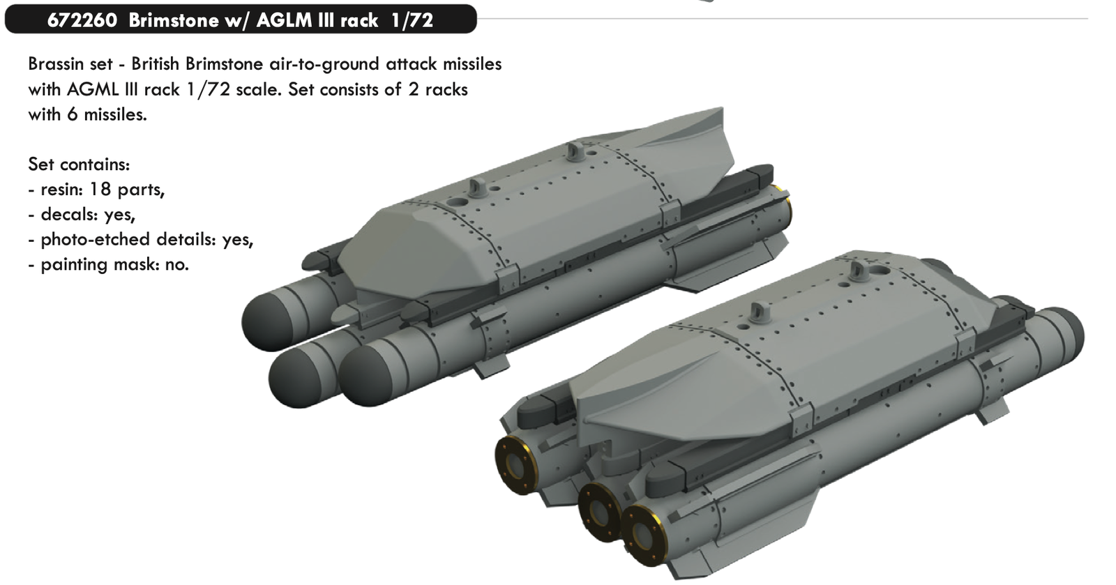 Eduard Brassin ED672260 1:72 Brimstone with AGLM III rack