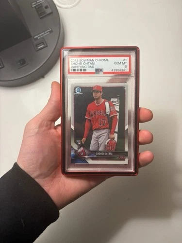 2018 Bowman Chrome Shohei Ohtani Rookie Variation Bag Over Shoulder #1 PSA 10
