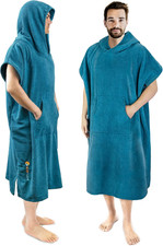 Surf Poncho Changing Robe with Hood Absorbent Quick Dry Microfiber Wetsuit Cha